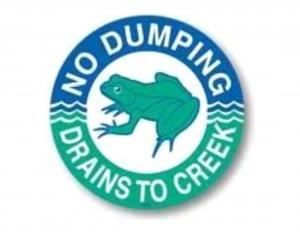 No Dumping Drains to Creek